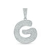 Thumbnail Image 0 of Cubic Zirconia "G" Initial Charm Pendant in Sterling Silver