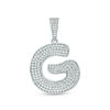 Thumbnail Image 1 of Cubic Zirconia "G" Initial Charm Pendant in Sterling Silver