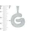 Thumbnail Image 1 of Cubic Zirconia "G" Initial Charm Pendant in Sterling Silver