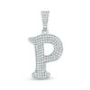 Thumbnail Image 1 of Cubic Zirconia "P" Initial Charm Pendant in Sterling Silver