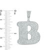 Thumbnail Image 1 of Cubic Zirconia Pavé "B" Initial Necklace Charm in Sterling Silver