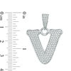 Thumbnail Image 2 of Cubic Zirconia "V" Initial Charm Pendant in Sterling Silver