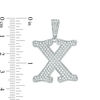 Thumbnail Image 2 of Cubic Zirconia "X" Initial Charm Pendant in Sterling Silver