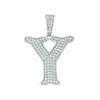 Thumbnail Image 0 of Cubic Zirconia "Y" Initial Charm Pendant in Sterling Silver