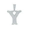 Thumbnail Image 1 of Cubic Zirconia "Y" Initial Charm Pendant in Sterling Silver