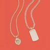 Thumbnail Image 2 of Cubic Zirconia Pavé Dog Tag Necklace Charm in 10K Gold
