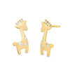 Thumbnail Image 1 of Child's Cubic Zirconia Giraffe Stud Earrings in 10K Gold