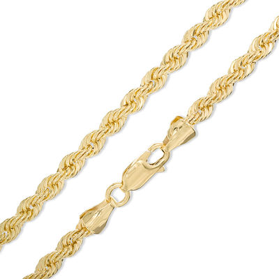 Gauge Hollow Rope Chain Necklace in 14K Gold