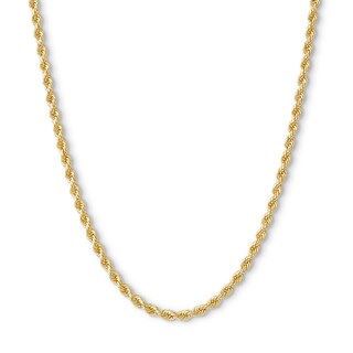 14K Hollow Gold Rope Chain - 22"