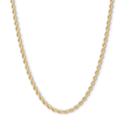 14K Hollow Gold Rope Chain - 22"