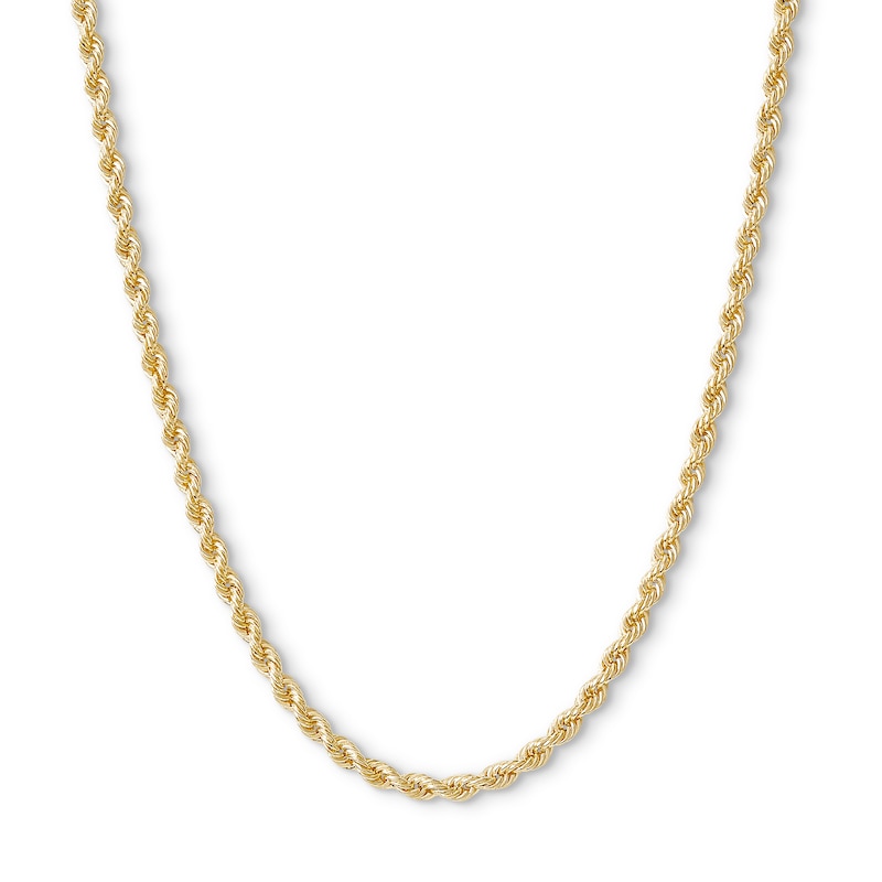 14K Hollow Gold Rope Chain - 22"