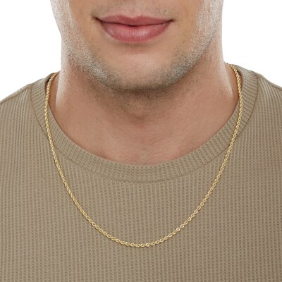14K Hollow Gold Rope Chain - 22"
