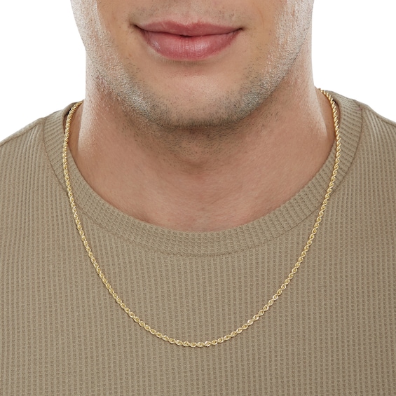 14K Hollow Gold Rope Chain - 22"