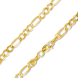 3.7mm Figaro Chain Necklace in 14K Hollow Gold - 20&quot;