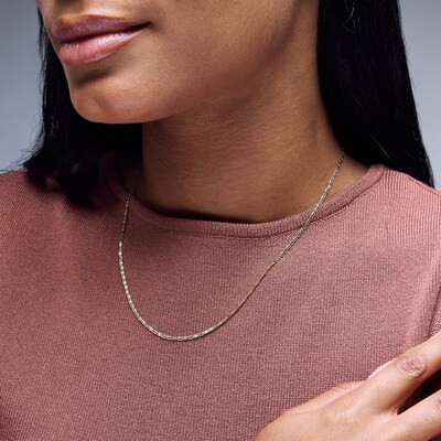 14K Hollow Gold Valentino Chain - 18"