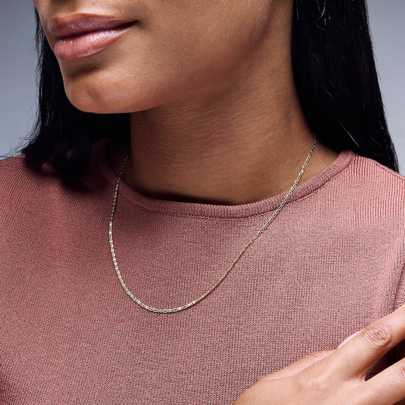Main Image 2 of 14K Hollow Gold Valentino Chain - 18"