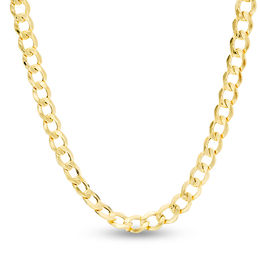 Made in Italy 080 Gauge Curb Chain Necklace in 14K Hollow Gold - 20&quot;