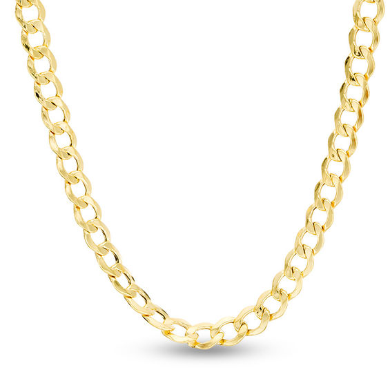 14K Hollow Gold Curb Chain