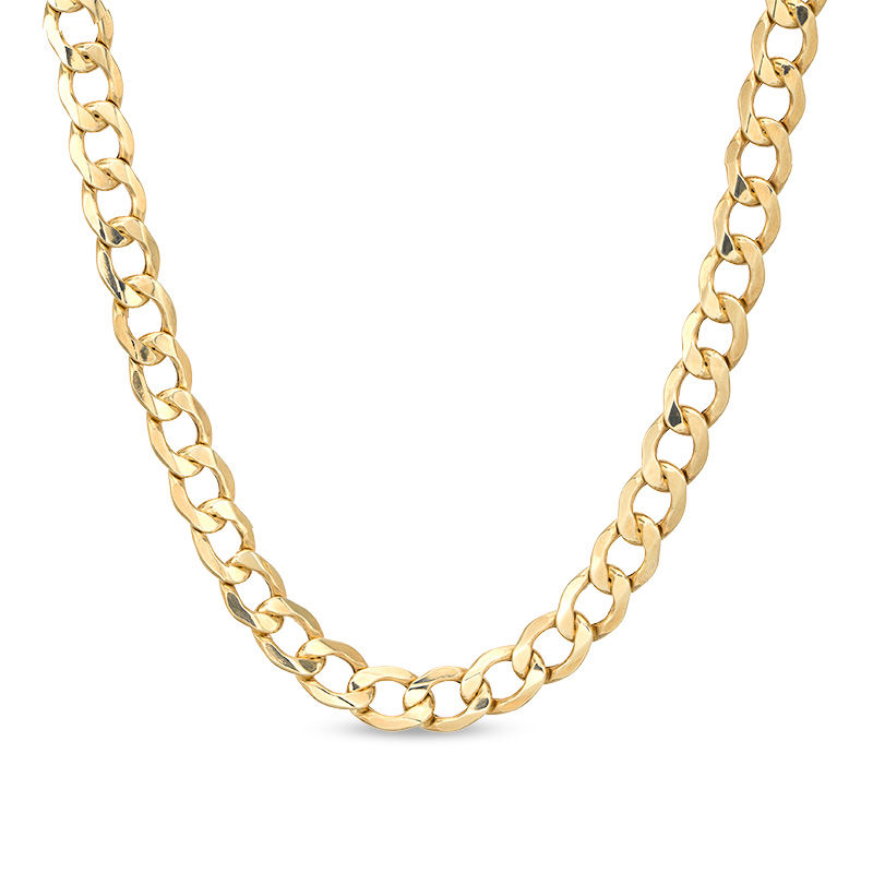 Made in Italy 150 Gauge Hollow Curb Chain Necklace in 14K Gold - 26"