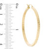 Thumbnail Image 2 of 43mm Diamond-Cut Square Tube Inside-Out Hoop Earrings in 14K Gold