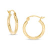 Thumbnail Image 0 of 14K Tube Hollow Gold Diamond-Cut Hoops