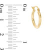 Thumbnail Image 1 of 14K Tube Hollow Gold Diamond-Cut Hoops