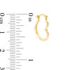 Thumbnail Image 1 of Tilted Heart Tube Hoop Earrings in 14K Gold
