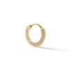 Thumbnail Image 1 of Yellow Ion Plated CZ Beaded Hoop - 16G 5/16"