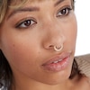 Thumbnail Image 3 of Yellow Ion Plated CZ Beaded Hoop - 16G 5/16"
