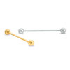 Thumbnail Image 0 of White and Yellow Ion Plated Industrial Barbell Set - 14G