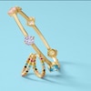 Thumbnail Image 2 of Child's 7mm Multi-Color Cubic Zirconia Station Bangle in Brass with 18K Gold Plate - 5.9"