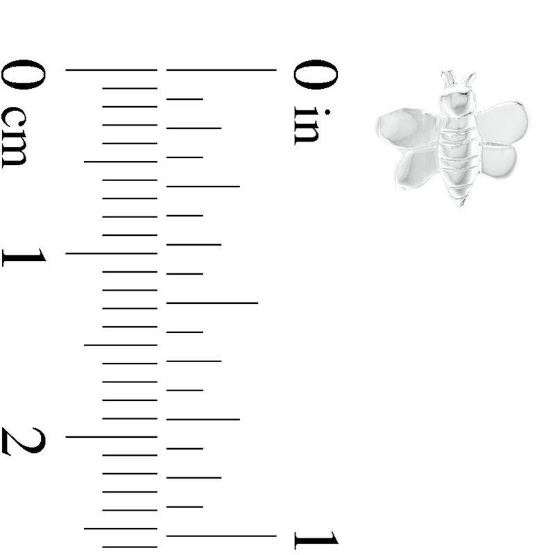 Main Image 2 of Child's Bumblebee Stud Earrings in Sterling Silver