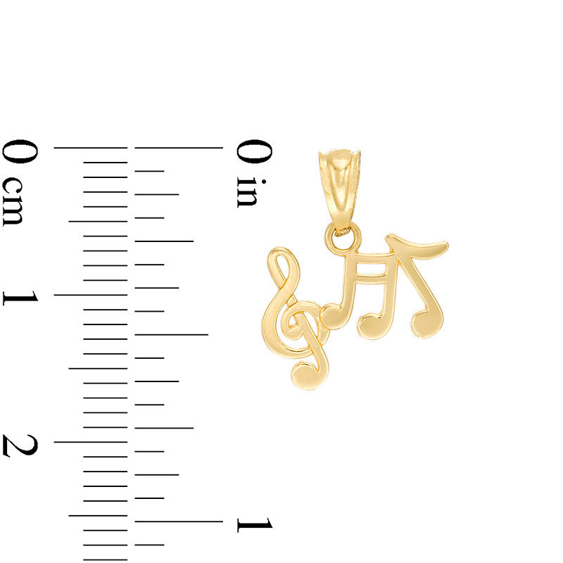 Child's Musical Notes Necklace Charm in 