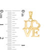 Child's "LOVE" Heart Necklace Charm in 10K Gold