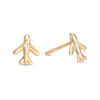 Thumbnail Image 1 of Child's Cubic Zirconia Airplane Stud Earrings in 10K Gold