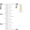 Thumbnail Image 2 of Child's 4mm Simulated Opal Ball Dangle and Cubic Zirconia Drop Earrings in 14K Gold