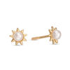Thumbnail Image 1 of Child's 3mm Freshwater Cultured Pearl Sun Stud Earrings in 10K Gold