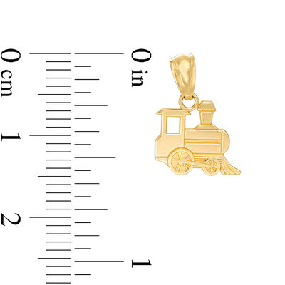 Child's Train Necklace Charm in 10K Gold