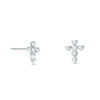 Thumbnail Image 0 of Child's Heart Cross Stud Earrings in Sterling Silver