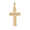 Cubic Zirconia Crucifix Necklace Charm in 10K Gold