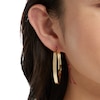 Thumbnail Image 2 of 45mm Square Hoop Earrings in 10K Tube Hollow Gold