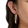 Thumbnail Image 3 of 45mm Square Hoop Earrings in 10K Tube Hollow Gold