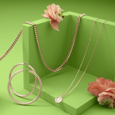 10K Tube Hollow Gold Diamond-Cut Hoops