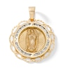 Thumbnail Image 1 of Cubic Zirconia Diamond-Cut Our Lady of Guadalupe Medallion Necklace Charm in 10K Hollow Gold