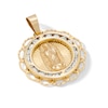 Thumbnail Image 4 of Cubic Zirconia Diamond-Cut Our Lady of Guadalupe Medallion Necklace Charm in 10K Hollow Gold