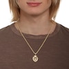 Thumbnail Image 4 of Marquise Red and White Cubic Zirconia Pavé Lion Head with Crown Necklace Charm in 10K Gold