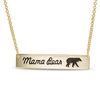 Thumbnail Image 1 of "Mama Bear" Bar Necklace in Sterling Silver with 14K Gold Plate - 17"