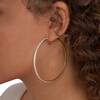 Thumbnail Image 2 of 10K Gold Bonded Sterling Silver Crystal Hoops - Made in Italy