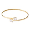 Thumbnail Image 1 of Made in Italy 7mm Cubic Zirconia Bypass Bangle in 10K Gold Bonded Sterling Silver