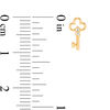 Thumbnail Image 2 of Cubic Zirconia Clover-Top Key Stud Earrings in 10K Gold